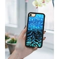 thumbnail image 5 of FINCIBO Soft Rubber Cover Case for Apple iPhone 7/8 4.7" (NOT FIT Apple iPhone 7 PLUS 2016 5.5" or Apple iPhone 8 PLUS 2017 5.5"), Blue Glitter Sparkle With Black Blue Glitter Zebra, 5 of 5