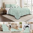 thumbnail image 6 of Quilts Twin XL Size, Mint Green Botanical Soft Comforter Bedding Set for Bed, Summer Chic Wildflowers Lightweight Quilted Bedspread with Pillow Cover(2 Pieces) for All Season, 68x98 Inch, 6 of 9