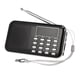 thumbnail image 1 of Mini Radio FM portátil digital Altavoz estéreo de 3 W Reproductor de audio MP3 Calidad de audio de alta fidelidad con soporte de pantalla de 2 pulgadas Unidad flash USB Tarjeta TF Entrada auxiliar, 1 of 7