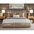 thumbnail image 5 of Modern Upholstered Platform Bed with Lift-Up Storage, Headboard, Wood Slats, Noise-Free, 5 of 13