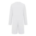 thumbnail image 4 of TTAO Adaptive Clothing For Kids Boys Long Sleeve Anti-strip Romper Crotch Button Bodysuit Jumpsuit With Special Need White 6, 4 of 5