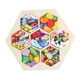 thumbnail image 3 of Rompecabezas de madera para niños en edad preescolar, aprendizaje, iluminación, actividad educativa para 7 en 1, 3 of 9