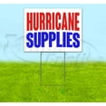 thumbnail image 1 of Hurricane Supplies (18" x 24") Yard Sign, Includes Metal Step Stake, 1 of 6