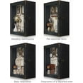 thumbnail image 7 of Shadow Box Frame 11x13, Depth 5in Shadow Boxes Display Cases, Acrylic Door, Rustic Burnt Wood, Vintage Metal Accents, Hinged Door, Metal Handle and Latch, Linen Back, 7 of 7