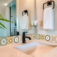 thumbnail image 4 of Mi Alma Floral Brown Tile Stickers - Removable Vinyl 4x4, 24 pcs, 4 of 11