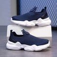 thumbnail image 2 of Djtdsds Kids Solid Color Knit Slip-On Sneakers Breathable Lightweight Casual Running Shoes Size:12.5-13 Years, 2 of 6
