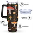 thumbnail image 3 of Mushroom Mug with Handle and Straws 40 OZ Insulated Travel Cup Birthday Present for Women Girls Daughter Mom Gifts for Him/Her Coffee Mugs, 3 of 7