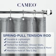 thumbnail image 2 of Cameo Adjustable Shower Curtain Rod 42” -72”, Spring tension Stainless Steel Telescoping Rod, Heavy Duty, Rust Resistant, 2 of 7
