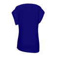 thumbnail image 5 of Blue XL WIZUTIZ Womens Blouse Holiday Saving Cotton Soft Casual Fashion Tee Short Sleeve Flowy Crew Neck T-shirt Plus Size Solid Shirts Comfy Cotton Blend Blouse Tshirt Linen Elegant Ladies Tops Tshi, 5 of 6