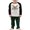 White Green Kids, variant on xiaxaixu Christmas Family Pajamas Matching Set, Long Sleeve Elk Letters T-shirt with Plaid Pants Sleepwear Loungewear