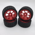 thumbnail image 2 of 4pcs Neumáticos Llantas de rueda para WLTOYS 144001 14 A959 Accesorios de rojo Zulema ruedas de neumáticos de coche rc, 2 of 6