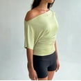 thumbnail image 4 of Womens Summer Off the Shoulder Tops Going Out T Shirts Crop Tank Top Fashion Clothes Spring Outfits 2025 Green S, 4 of 8