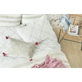 thumbnail image 3 of Lottie Floral Tasseled Dune Tan Cotton Decor Throw Pillow, 14" x 22", 3 of 6
