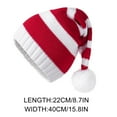 thumbnail image 2 of JeashCHAT Christmas Hat, Knitted Santa Hat for Kids Adults, Unisex Soft Thicken Warm Santa Claus Hat for Christmas New Year Holiday Party, Parent-Child Skull Cap, 2 of 4