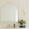 thumbnail image 3 of Chrome Arched Wall Mirror Bathroom Mirror with Metal Frame Arched Top Vanity Mirror 30x34", 3 of 6