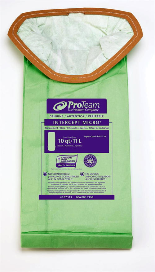 ProTeam Paper Bag 10Qt Intercept 10 Pack Super Coach Pro 10 