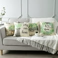 thumbnail image 6 of Pack of 4 Outdoor Waterproof Spring Decorative Pillow Covers Garden Throw Pillow Covers 20x20 Inch Buffalo Plaid Cushion Case Pillows Shell for Sofa Patio Furniture Couch Tent (Eucalyptus E), 6 of 6