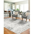 thumbnail image 3 of Unique Loom Sofia Collection - Casino Area Rug and Rug Pad Bundle (5' 3" x 8' Rectangle Gray/Beige), 3 of 9