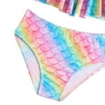 thumbnail image 3 of RUTAYY Colorful Fish Tail Swimsuit Kids Realistic Swimming Monofin Included Bikini Set With High Waisted Bottoms And Top Beach Vacation Brazilian Swimwear Beachwear, 6-7 Years, 3 of 6