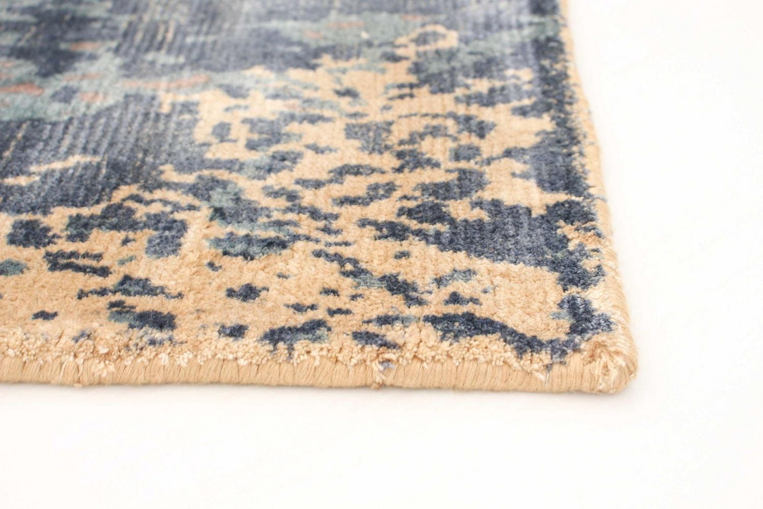 ECARPETGALLERY 5'0" x 7'8" Contemporary Galleria Hand Loomed Area Rug for Living Room, Dining Room and Bedroom in Blue