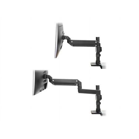 Mount-It! - Single Monitor Desk Mount with USB and Multimedia Ports - Black