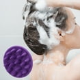 thumbnail image 2 of Unique Bargains 1 Pc Round Hair Shampoo Brush for Head Massage 2.36"x3.35" Purple, 2 of 6