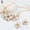 White, variant on Women Rhinestone Flower Statement Pendant Necklace Earrings Jewelry Set-White