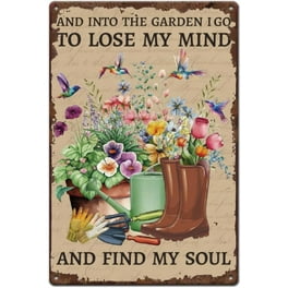 Tin Metal Garden Sign, Tin Metal Garden Sign,