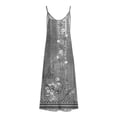 thumbnail image 5 of Summer Savings! Enjoytime Plus Size Sun Dresses for Women Fashion Boho Floral Print V Neck Dress Sleeveless Spaghetti Strap A-Line Women's Birthday Dresses Gift, 5 of 5