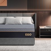 EGOHOME Ego Black 12 inch Gel Memory Foam Mattress, Full Mattress in a Box, Medium Firm