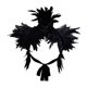thumbnail image 2 of Capa de plumas artificiales decorativa cómoda y fácil de llevar decoración para el hombro Negro, 2 of 9