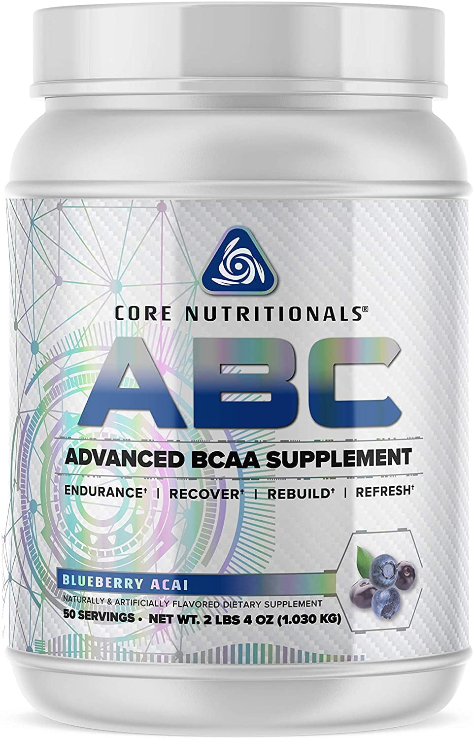 Core Nutritionals ABC Advanced BCAA Supplement 50 Servings (Blueberry