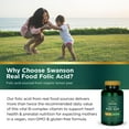 thumbnail image 2 of Swanson Real Food Folic Acid Vegetable Capsules, 1,000 Mcg, 100 Count, 2 of 5