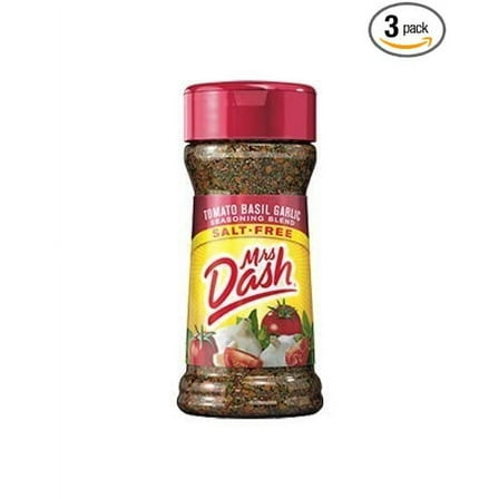 Mrs. Dash Tomato Basil Garlic Salt Free Seasoning Blend 2Oz Bottle (Pack Of 3)