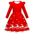 thumbnail image 1 of WEAIXIMIUNG Robes Adolescentes Formelles Longues Enfant Robes de Noël Filles Fête Danse Enfants Robe de Noël 4-5 Ans, 1 of 3