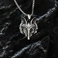 thumbnail image 5 of European and American style Viking Fox 14K White Gold  Men's Pendant  Jewelry Necklace Holiday Gift, 5 of 7
