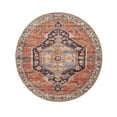 thumbnail image 3 of GLN Rugs Kitesh - Indoor, Machine Washable Area Rug 5'3" Round Turkish Terra Home Carpet, 3 of 8