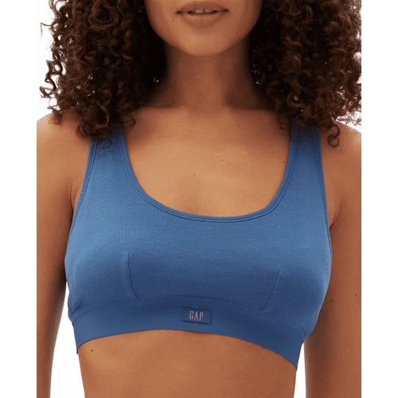 Gap GapBody Women's Ribbed Logo Comfort Racerback Bra, XS