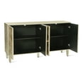 thumbnail image 6 of GDF Studio 59.8" Wide Storage Sideboard with Solid Wood Legs, Modern Cabinet, Champagne Finish, 6 of 8
