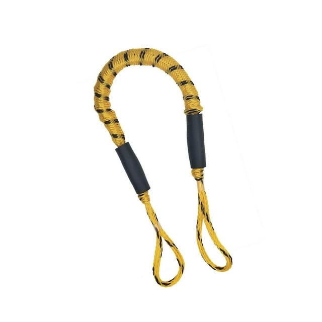 Elastic Boat Bungee Dock Line Docking different monitors, Rope Boat Dock Line Stretches to 5.5ft Yellow Black Dots