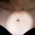 thumbnail image 4 of Rosec Jewels Lab Grown Blue Sapphire Eternity Pendant Necklace for Women (6 mm, AAAA Quality) - Ready to Gift with Jewelry Box, 10K Yellow Gold, 4 of 7