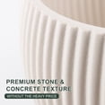thumbnail image 5 of FOUKUS 8.7",10.8",13.4" Large Concrete-Like Plastic Planter Set of 3, Round Belly Lightweight Planters for Indoor & Outdoor Use, Modern Decorative Pots with Drainage for Home, Patio, Porch & Garden, 5 of 6