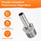 thumbnail image 4 of Uxcell 3pcs Conector de Manguera de Acero Inoxidable Barb 10mm Barbed x 3/8" NPT Macho, 4 of 6