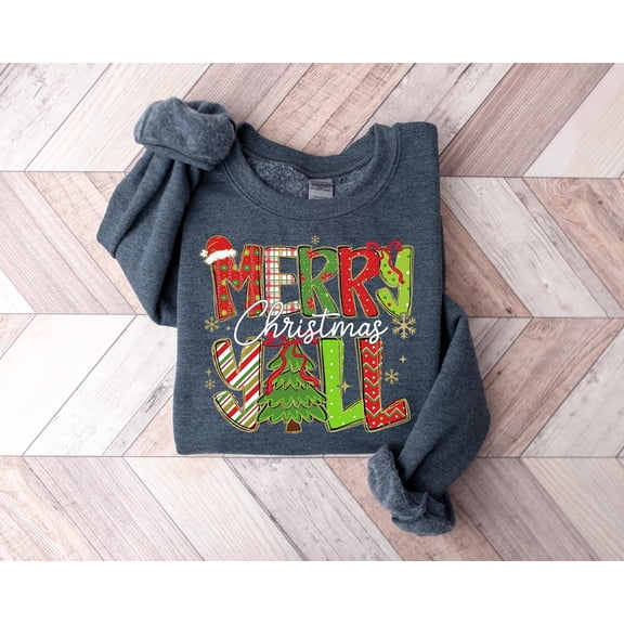 Merry Christmas Y'all Sweatshirt, Merry Christmas Yall Shirt, Merry Christmas T-Shirt, Christmas Shirt, Cute family matching Xmas shirts
