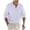 #619-White, variant on Ceisia Men's Relaxed Fit Linen Blend Long Sleeve Turndown Collar Shirt with Chest Pocket Green L Gifts