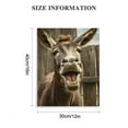 thumbnail image 3 of Sheronv Smiling Donkey Fine Art Aesthetic Poster & Print Wall Painting for Home Office Decor 12x16 in, 3 of 5
