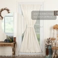 thumbnail image 5 of VHC Brands Farmhouse 72"x40" Door Panel Creme Rod Pocket Burlap Window Curtains, 5 of 7
