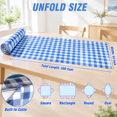 300ft X 54in Blue & White Checkered Tablecloth Roll With Slide Box ...