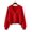 Red, variant on Womens Retro Button Front Cardigan Sweater Long Sleeve V Neck Knitwear Button Down Loose Chunky Kint Sweater Beige 3XL