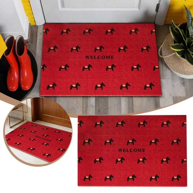 BotaniNest Tapis de Sol à Thème de l'Année du Zodiaque Cheval pour la Maison avec Design Moderne